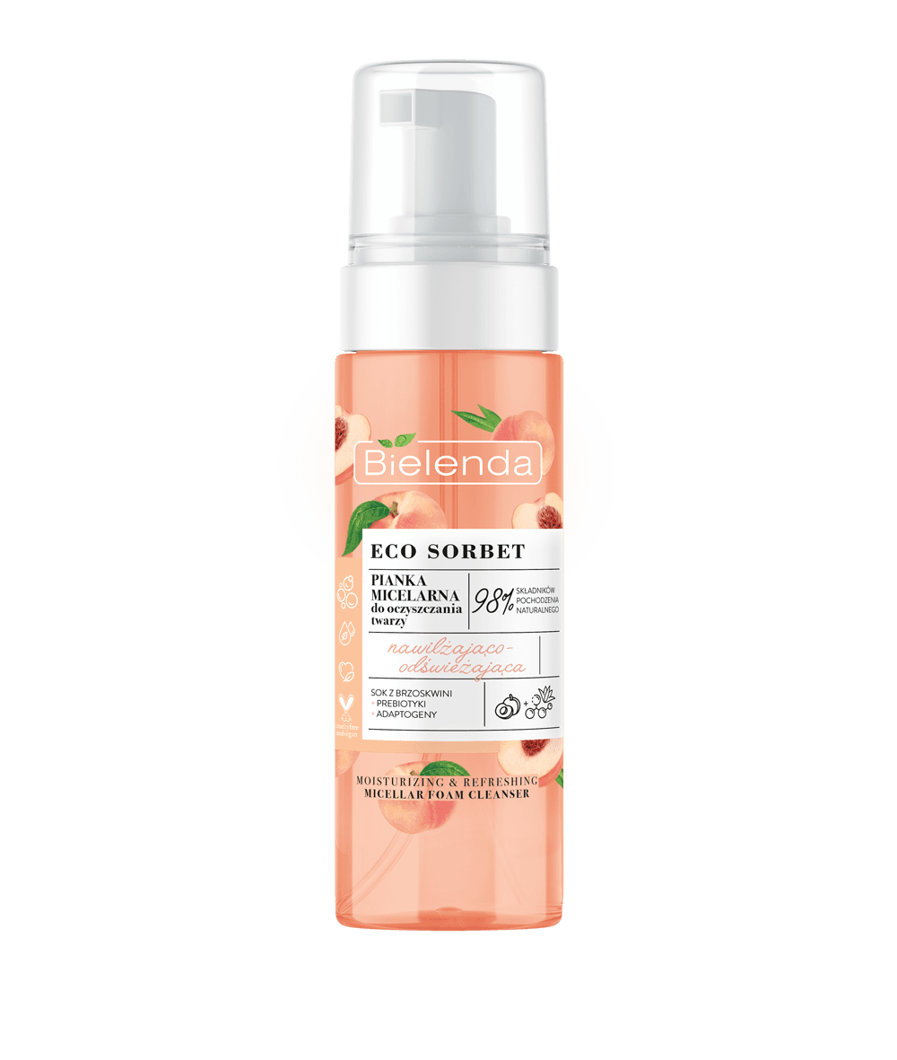 ECO SORBET Peach Moisturizing & Refreshing Micellar Foam Cleanser