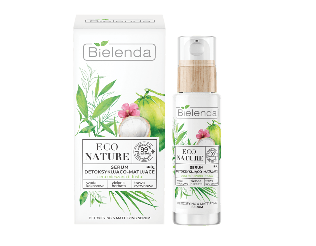 Eco Nature Coconut Water + Green Tea + Lemongrass Detoxifying & Mattifying Serum