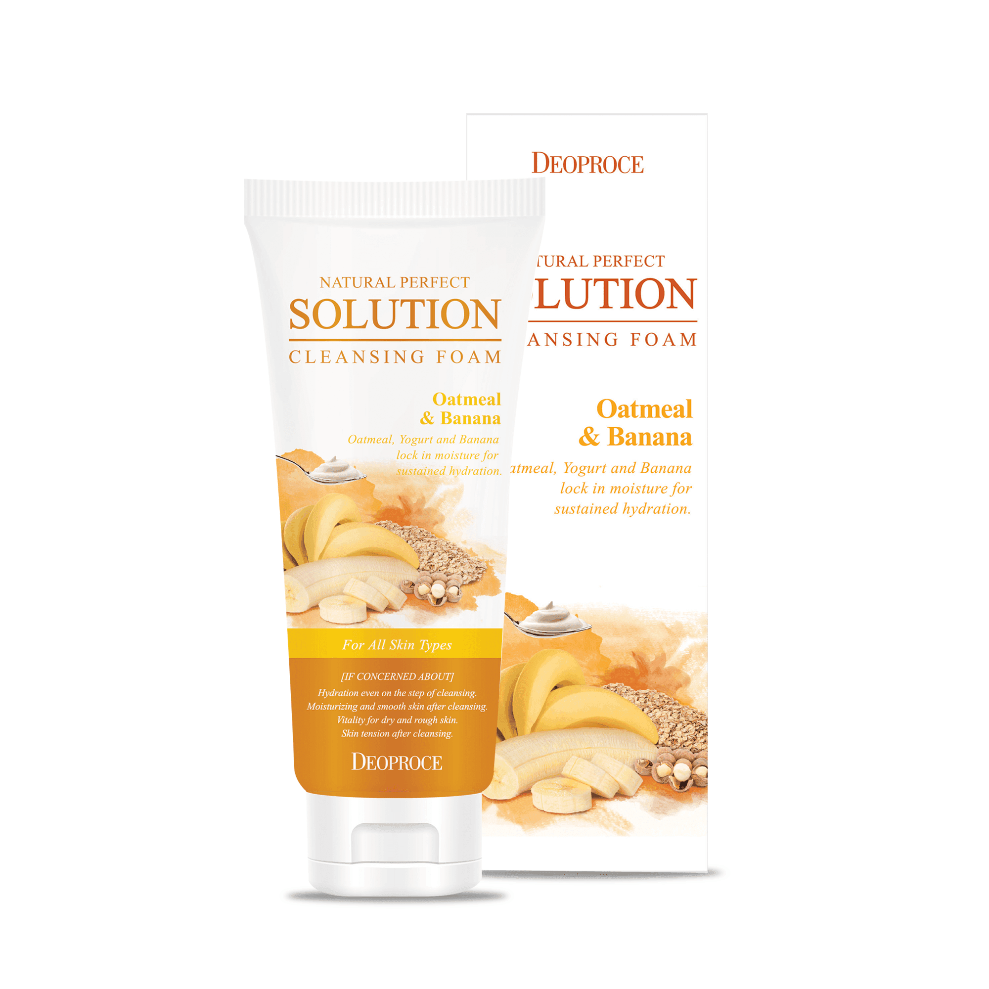 Natural Perfect Solution Cleansing Foam Oatmeal and Banana