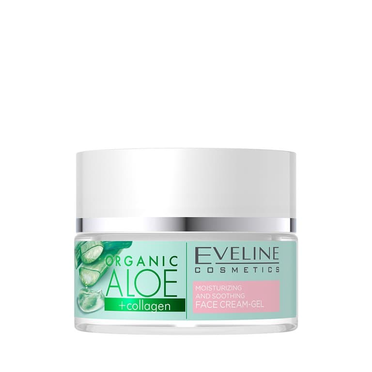 Organic Aloe + Collagen Nawilżająco-Łagodzący Krem-żel do Twarzy
