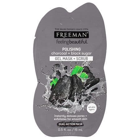 Feeling Beautiful Charcoal + Black Sugar Gel Mask + Scrub Sachet
