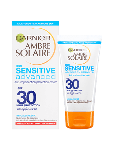 Ambre Solaire Sensitive Anti Imperfection Face Sun Cream SPF30