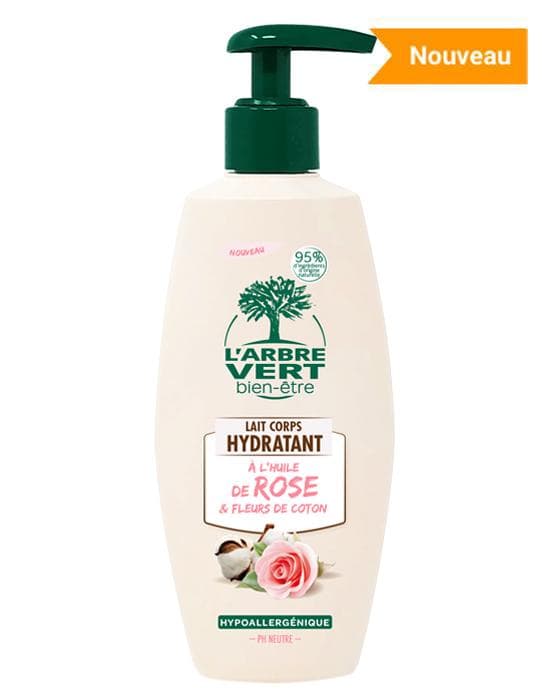 Lait corps hydratant à l'huile de rose & Fleurs de coton