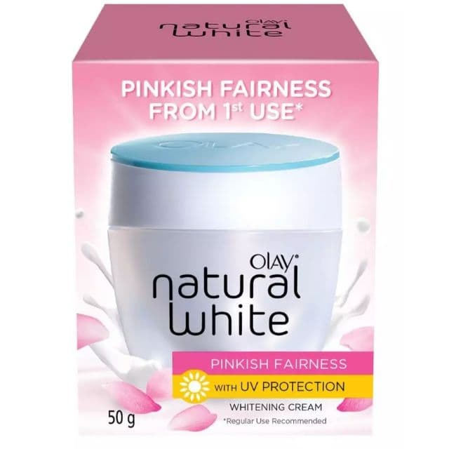 Natural White Whitening Cream Pinkish Fairness with UV Protection