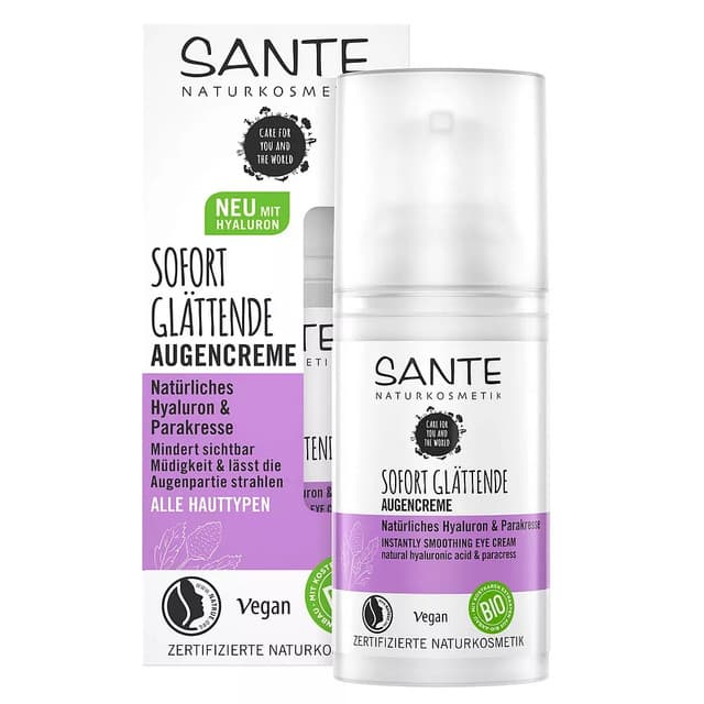 Instantly Smoothing Eye Cream Natural Hyaluronic Acid & Paracress