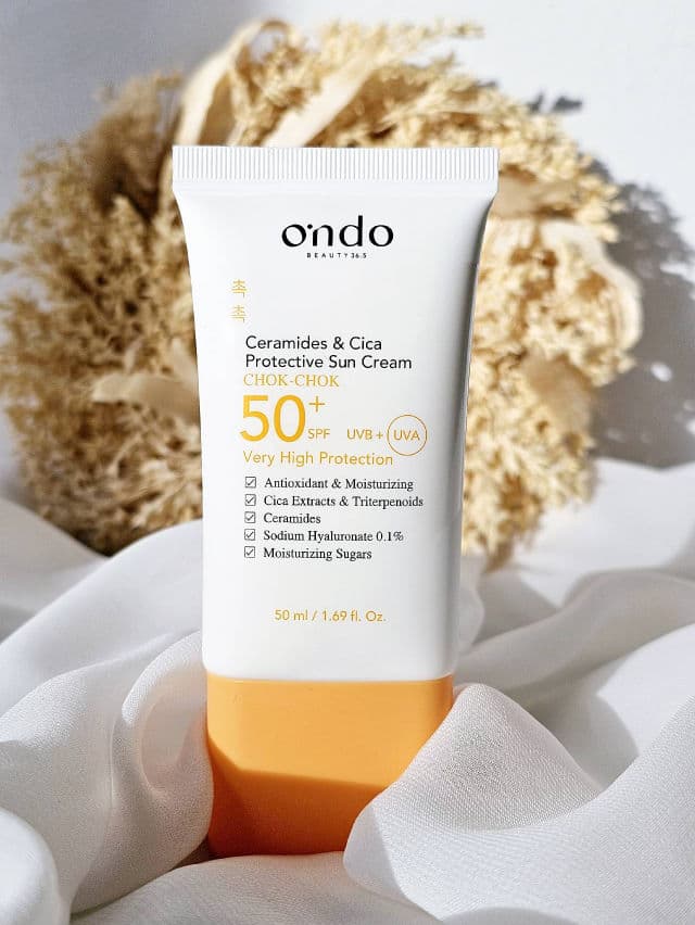 Ondo Beauty 36.5 Ceramides & Cica Potective Sun Cream SPF50+ review photo by lanubedejuanilp