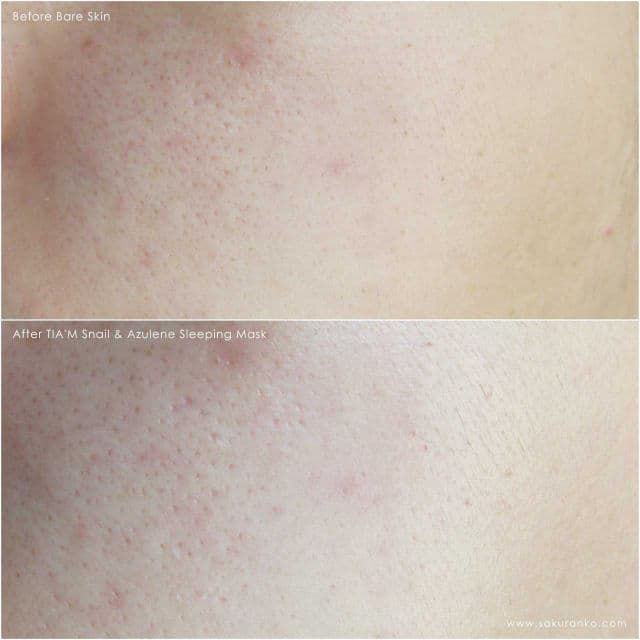 TIAM Snail & Azulene Sleeping Mask review photo by Sakuranko