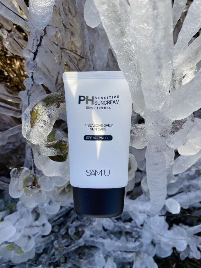 SAM'U pH Sensitive Sun Cream review photo by mariamoskincare