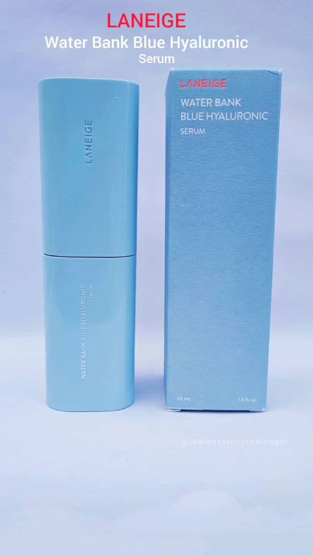 Laneige Water Bank Blue Hyaluronic Serum review photo by indiaskincareblogger