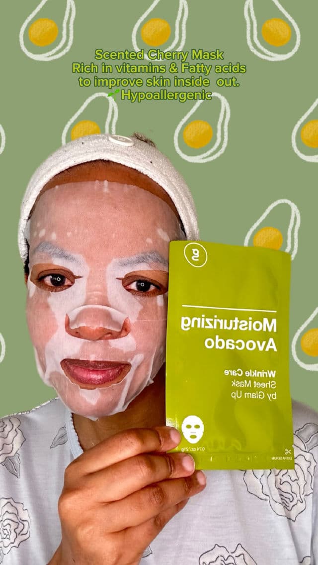 Glam Up Moisturizing Avocado Sheet Mask review photo by Lingua