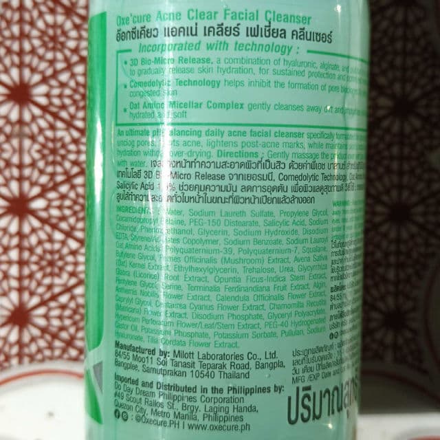 Acne Clear Facial Cleanser product review