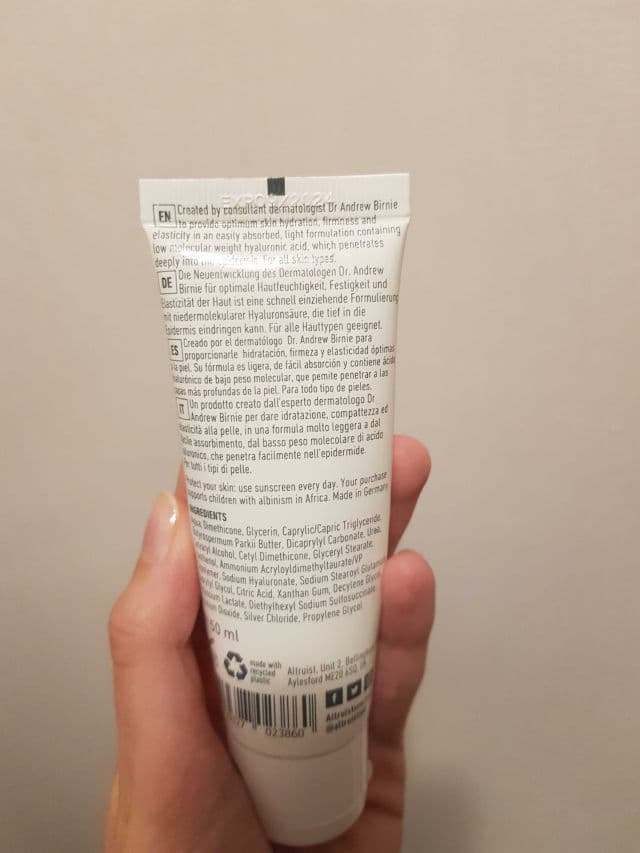 Altruist Dermatologist Moisturising Fluid 0.5% Hyaluronic Acid review photo by Roxanique