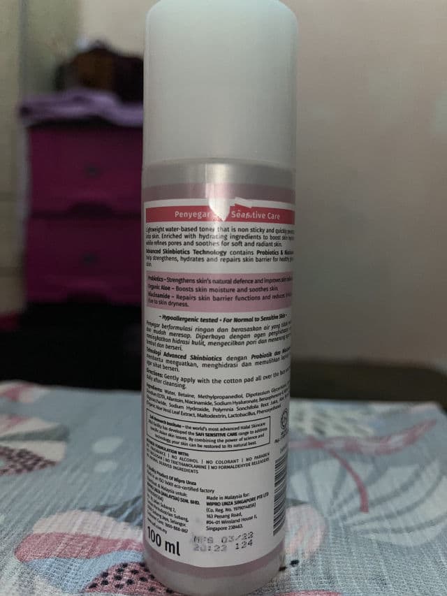 Safi Sensitive Care Probiotics & Niacinamide Toner review photo by aleeyalee