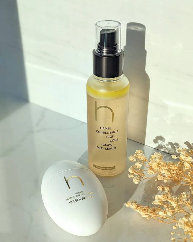Hamel Vegan Aqua Glow Sun Serum SPF50+ PA++++ review photo by cozycritique