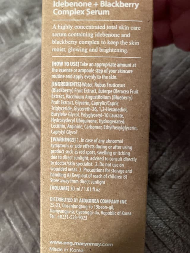 Idebenone + Blackberry Complex Serum product review