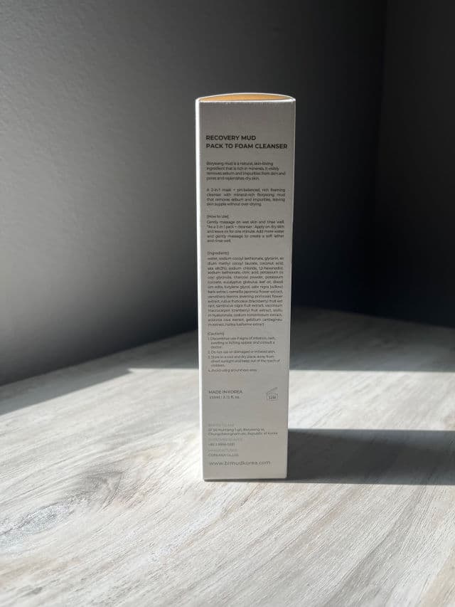 BRMUD Recovery Mud Pack to Foam Facial Cleanser review photo by MChristina2