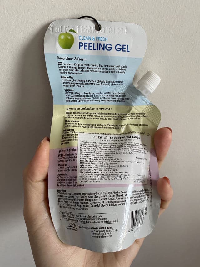 Purederm Clean & Fresh Peeling Gel Apple Spout review photo by mindayne