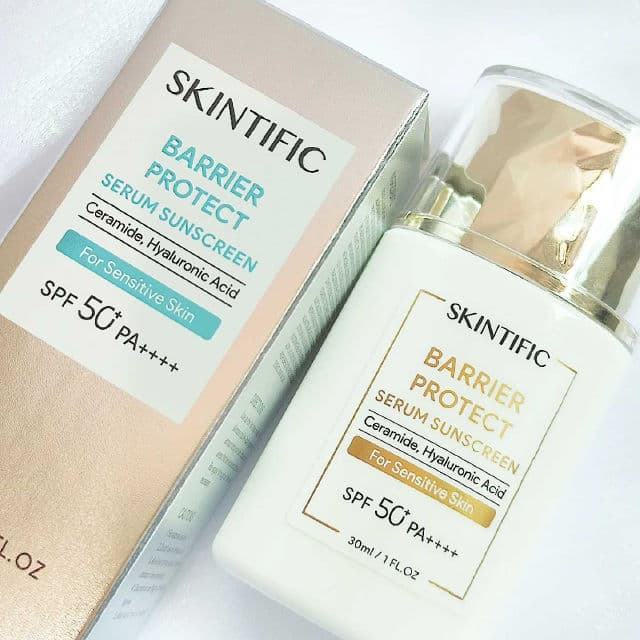 Skintific Barrier Protect Sunscreen SPF50 PA++++ review photo by skincaregrh