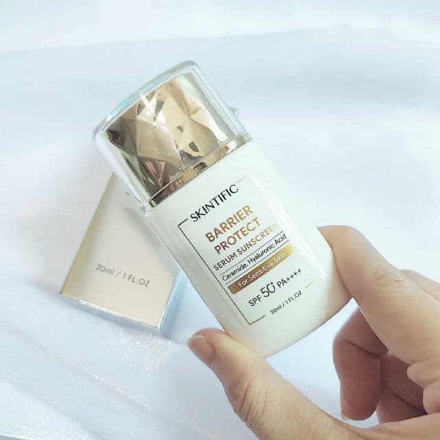 Skintific Barrier Protect Sunscreen SPF50 PA++++ review photo by skincaregrh