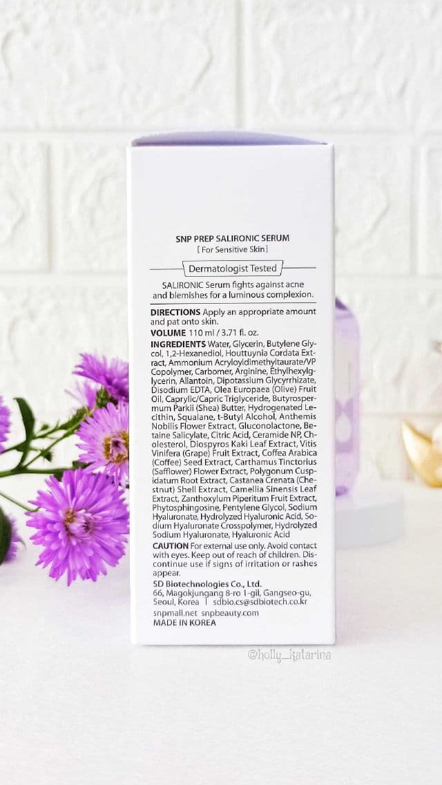 SNP Prep Salironic Serum review photo by Hollykatarina