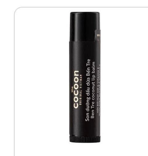 the Cocoon Ben Tre Coconut Lip Balm review photo by Nanatran