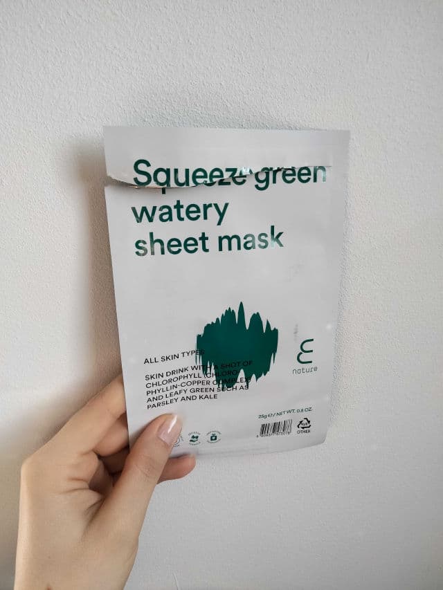ENATURE Squeeze Green Watery Sheet Mask review photo by AnaGeorgiana