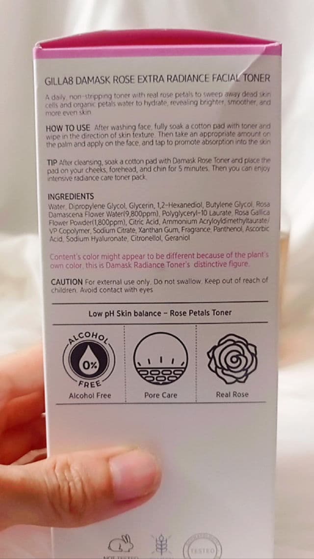 Gilla8 Damask Rose Extra Radiance Facial Toner review photo by Hollykatarina