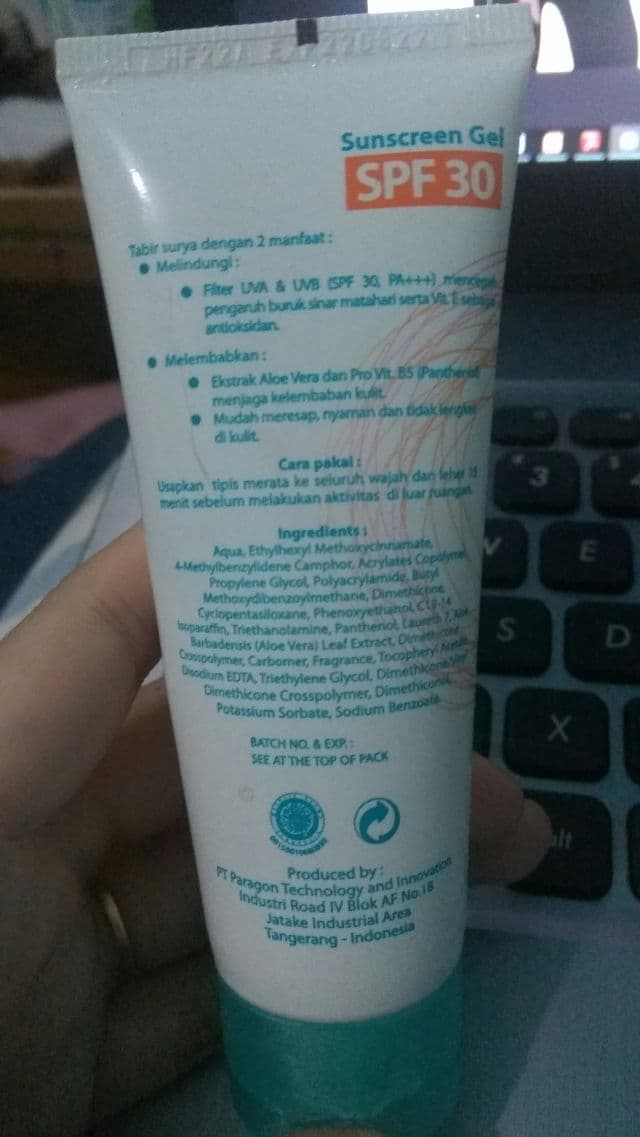 Wardah Sunscreen SPF 30 review photo by Meivita28