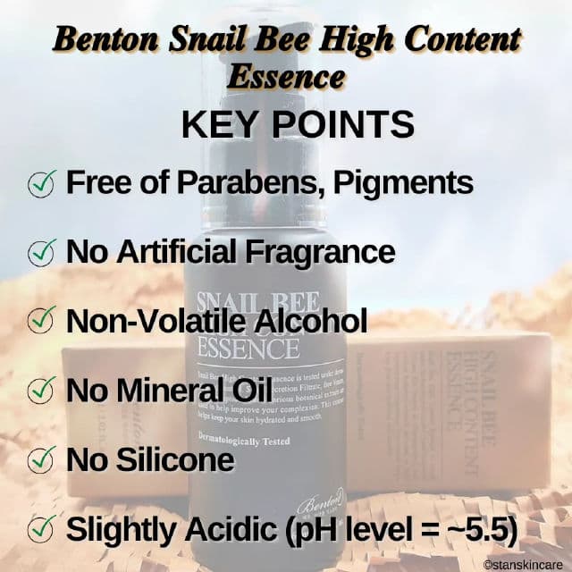 BENTON Snail Bee High Content Essence review photo by stanskincare