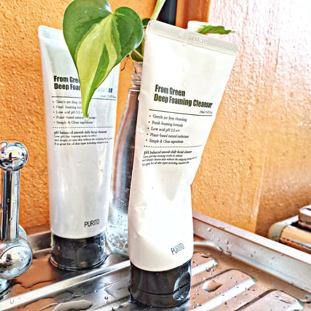 PURITO Green Deep Foaming Cleanser review photo by whenfarhanareviews