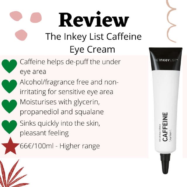 The Inkey List Caffeine Eye Cream review photo by Skincarekitten