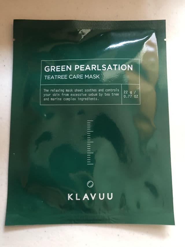 Klavuu Green Pearlsation Teatree Care Mask review photo by Sunnysideup1