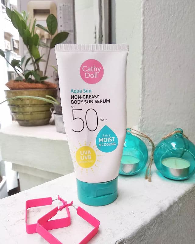 Cathy Doll Aqua Sun Non Greasy Body Sun Serum SPF50 review photo by Sussi