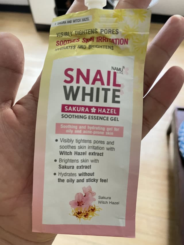 Snail White Sakura Hazel Soothing Essence Gel review photo by Warren