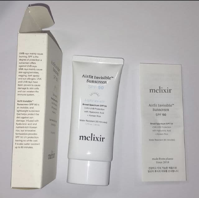 Melixir Airfit Invisible Sunscreen SPF50+ PA++++ review photo by canlellin