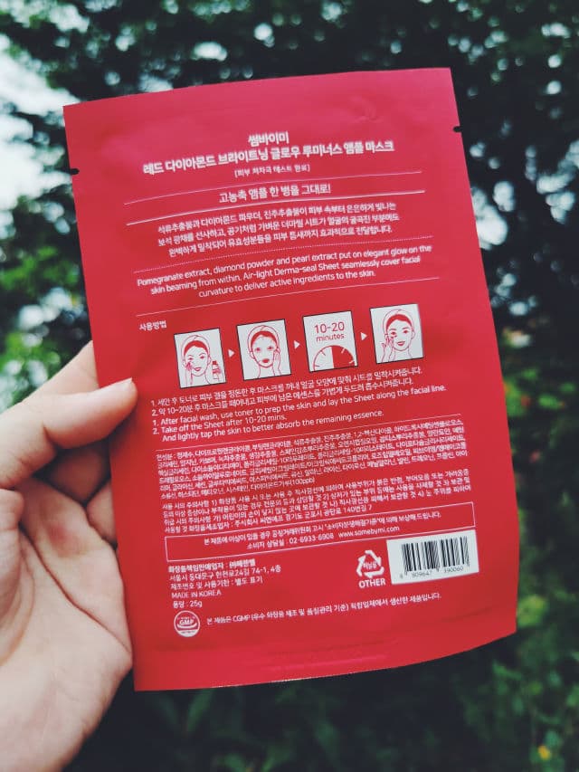 Some By Mi Diamond Brightening Glow Luminous Amploule Mask review photo by htebbethhteb