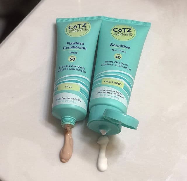 Cotz Sensitive SPF 40 Gentle Zinc Oxide Mineral Sunscreen review photo by rosyskinthings