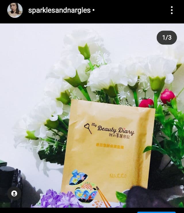 My Beauty Diary Natto Fermented Moisturizing Mask review photo by sparklesandnargles